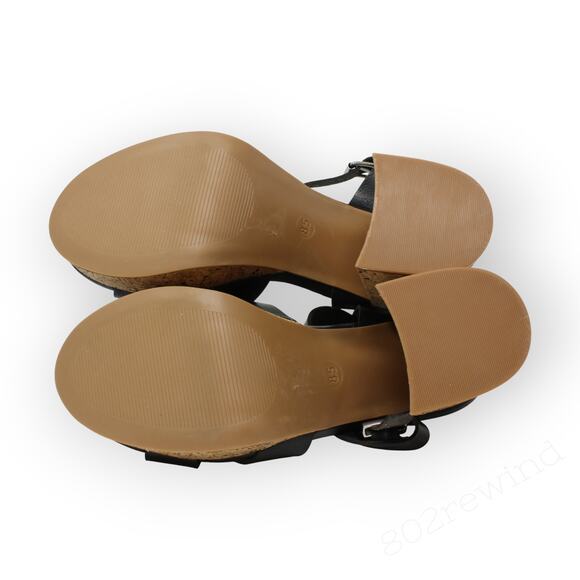 8.5Wide LaneBryant Dream Cloud Cross-Front Platform Sandal Block Heel Cork - Picture 4 of 8